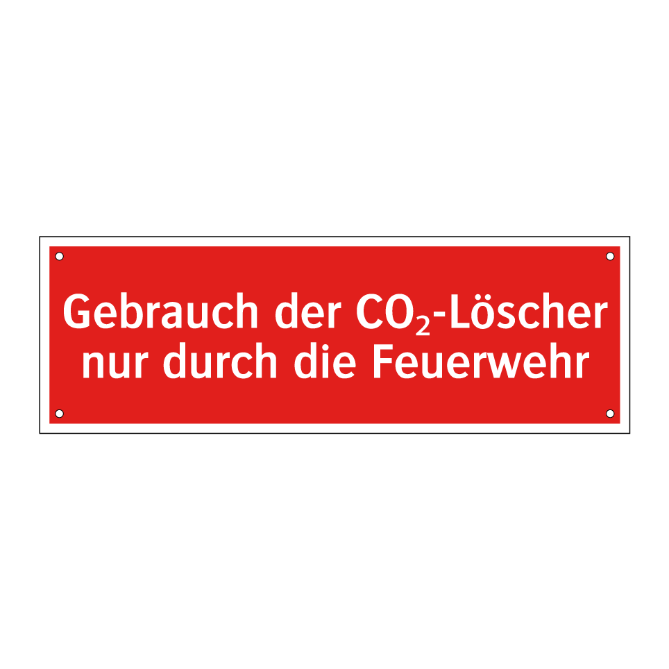 Gebrauch der CO₂-Löscher nur durch die Feuerwehr