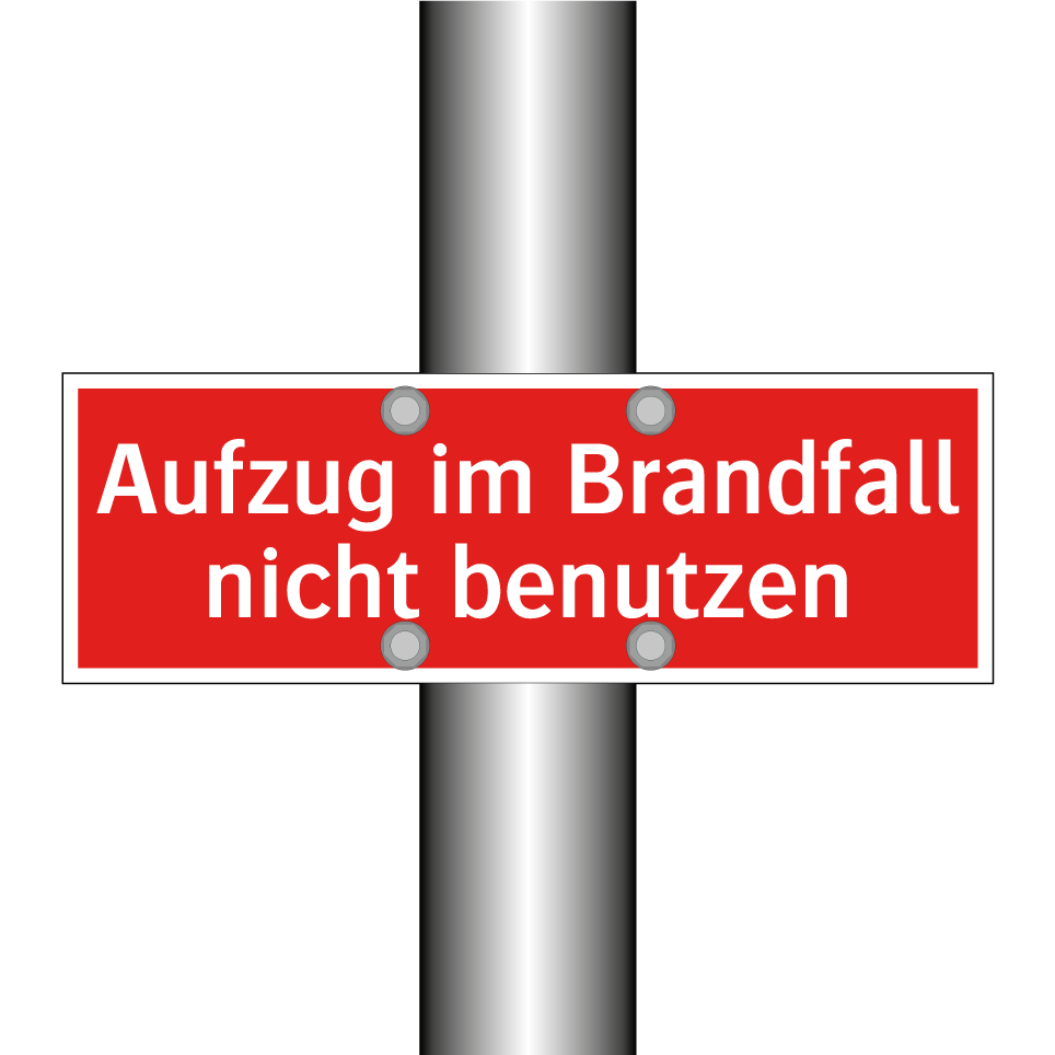 Aufzug im Brandfall nicht benutzen