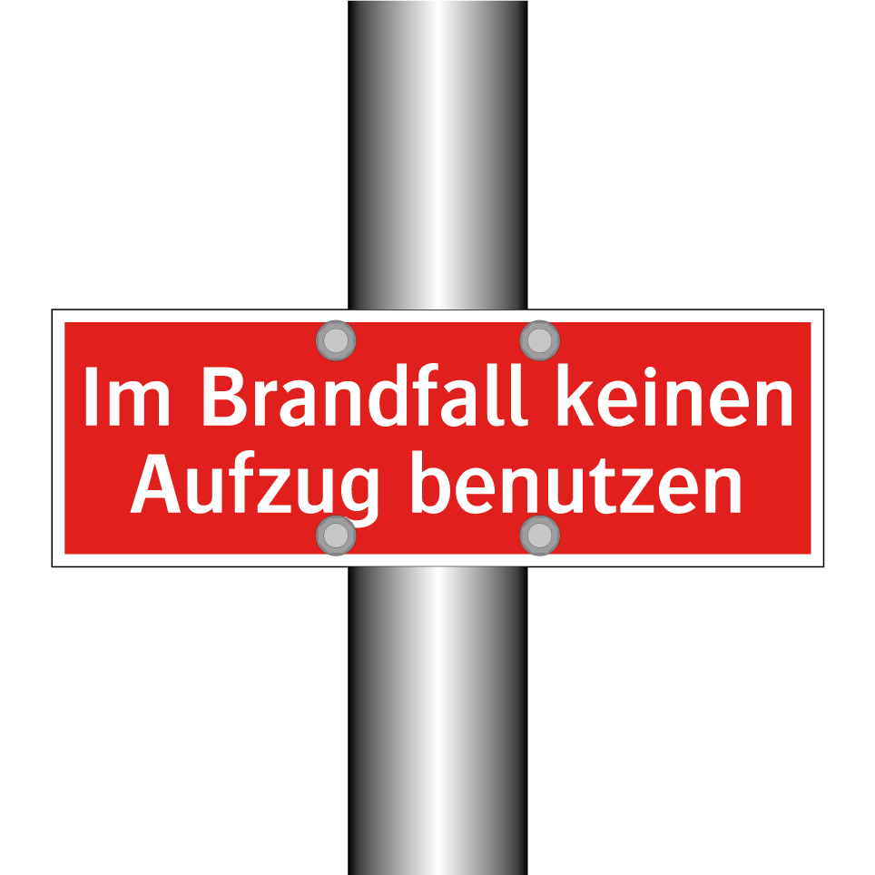 Im Brandfall keinen Aufzug benutzen