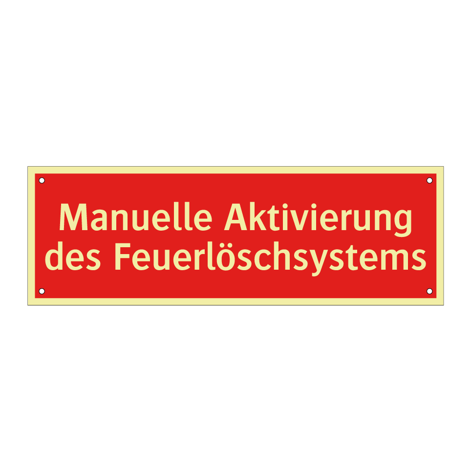 Manuelle Aktivierung des Feuerlöschsystems