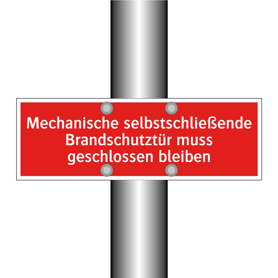 Mechanische selbstschließende Brandschutztür muss geschlossen bleiben