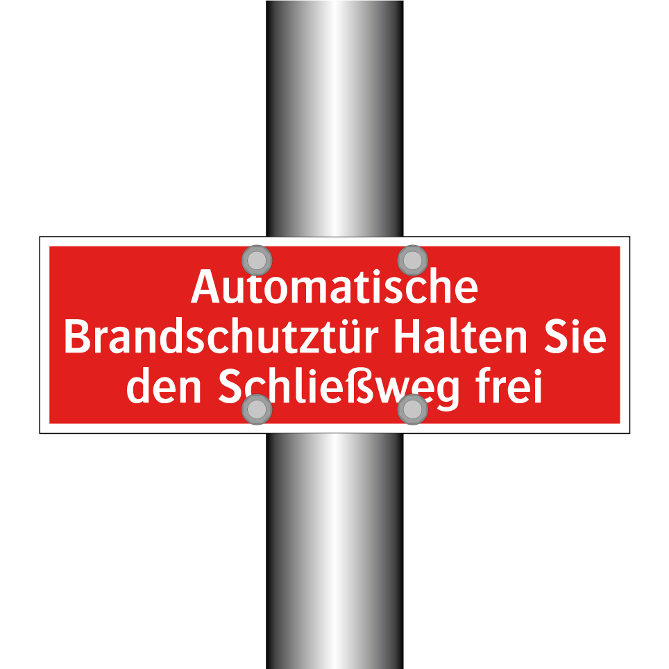 Automatische Brandschutztür Halten Sie den Schließweg frei