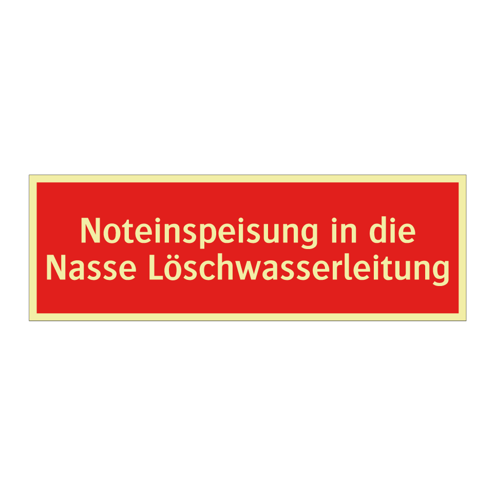 Noteinspeisung in die Nasse Löschwasserleitung