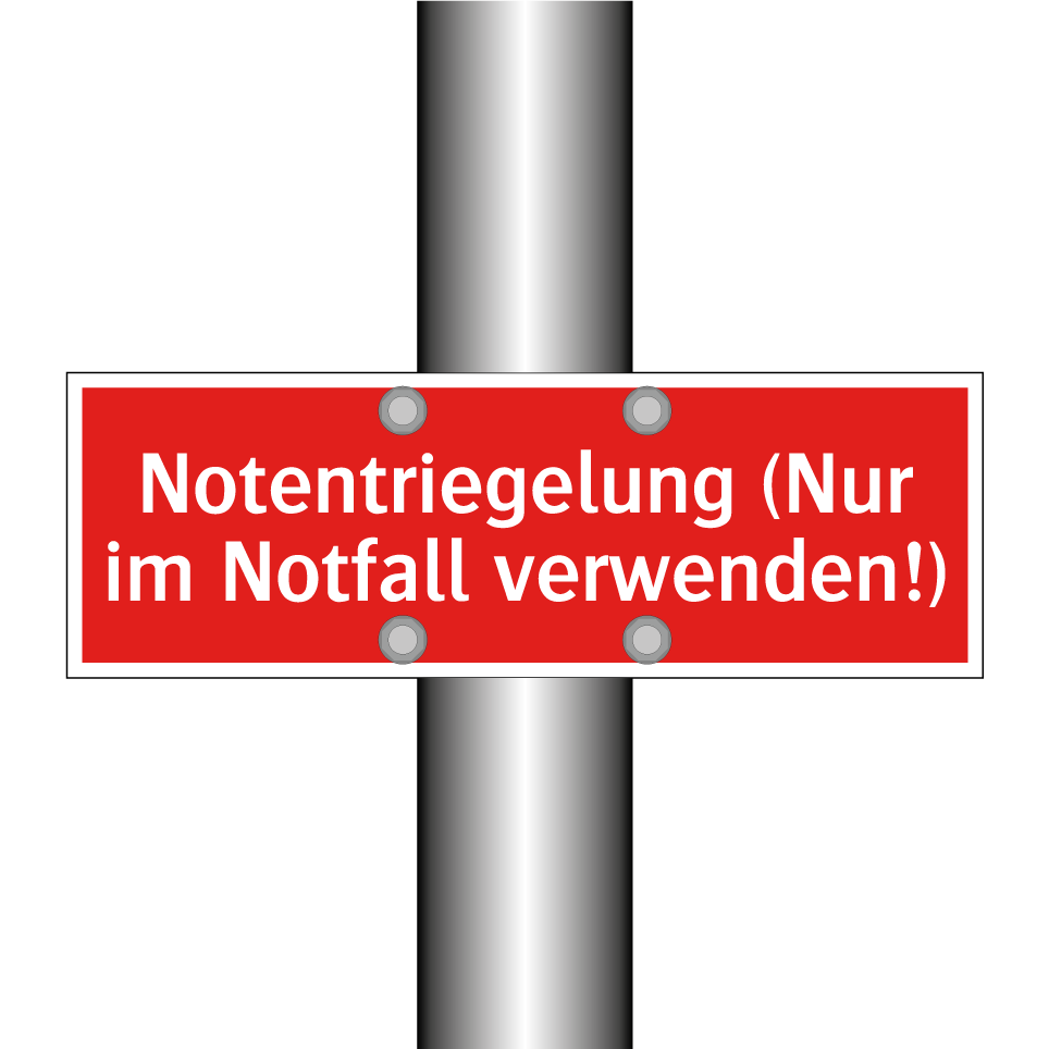 Notentriegelung (Nur im Notfall verwenden!)
