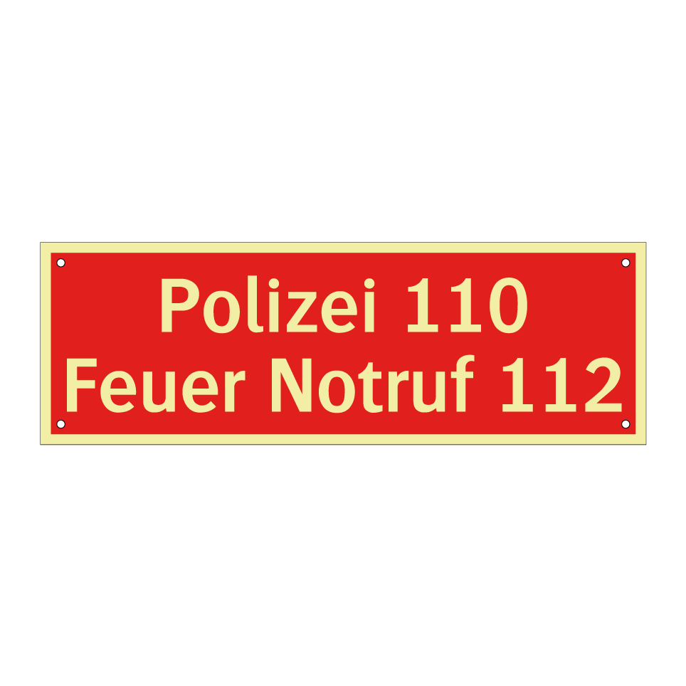 Polizei 110 Feuer Notruf 112