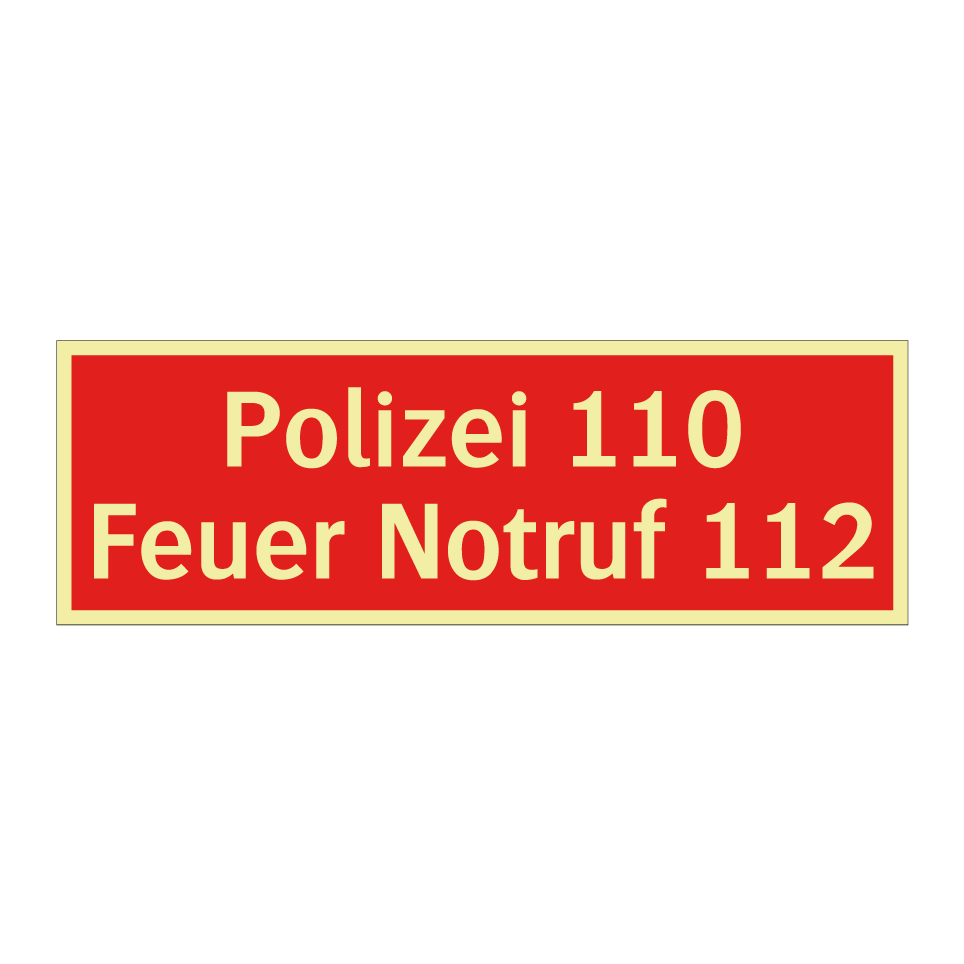Polizei 110 Feuer Notruf 112