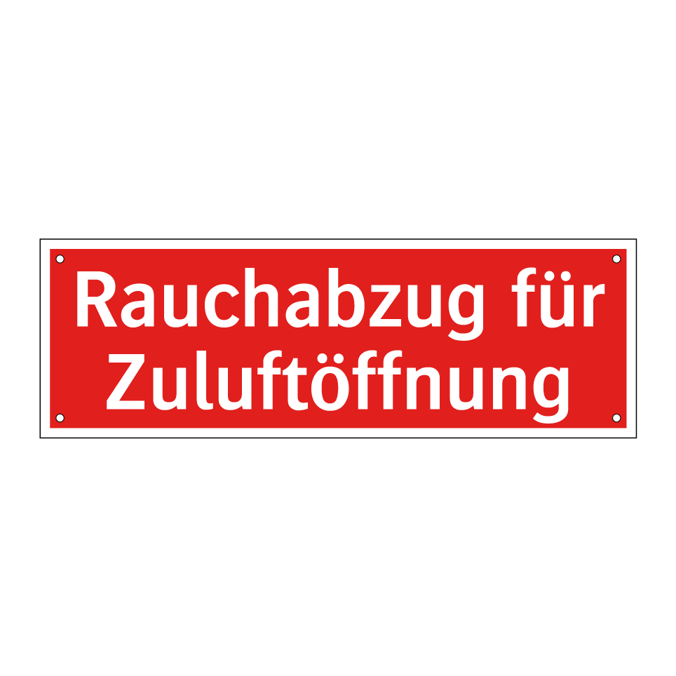Rauchabzug für Zuluftöffnung