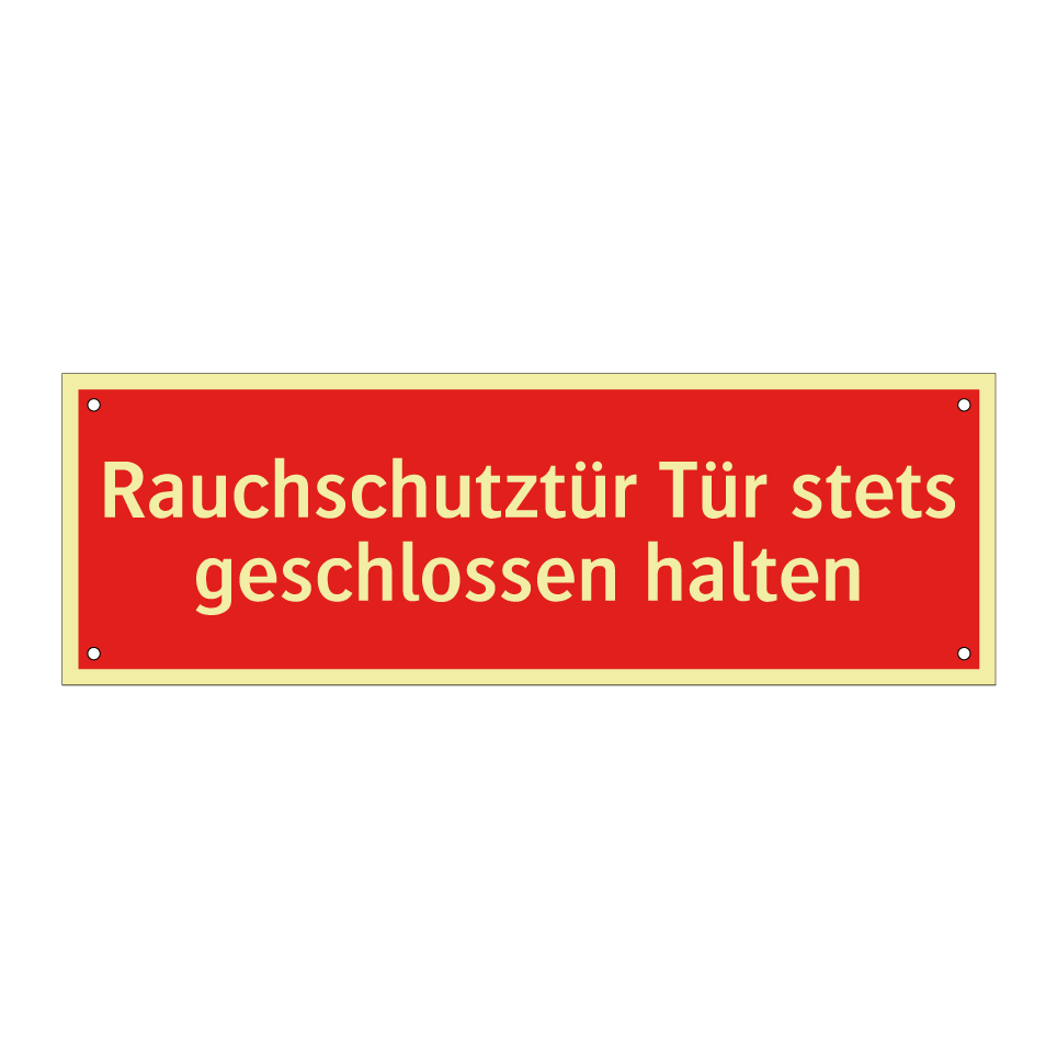 Rauchschutztür Tür stets geschlossen halten