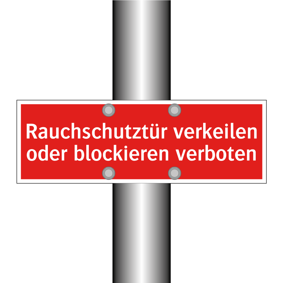 Rauchschutztür verkeilen oder blockieren verboten
