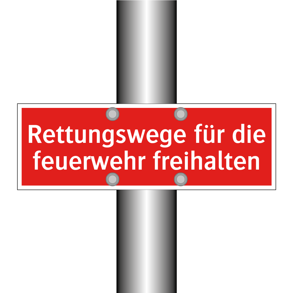 Rettungswege für die feuerwehr freihalten