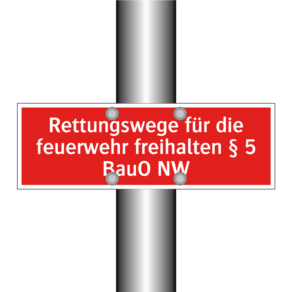 Rettungswege für die feuerwehr freihalten § 5 BauO NW
