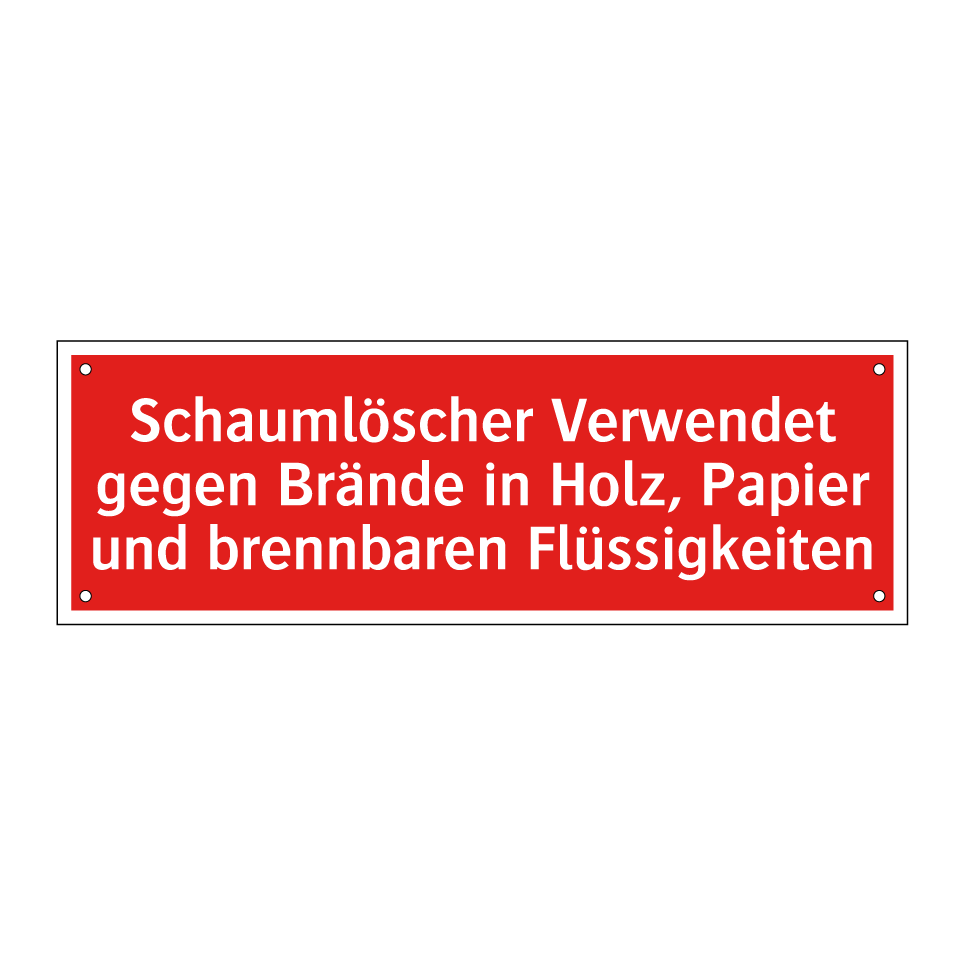 Schaumlöscher Verwendet gegen Brände in Holz, Papier und brennbaren Flüssigkeiten