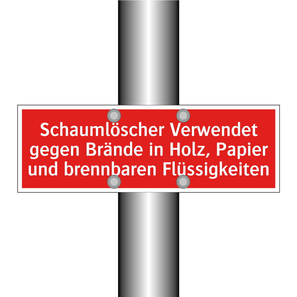 Schaumlöscher Verwendet gegen Brände in Holz, Papier und brennbaren Flüssigkeiten