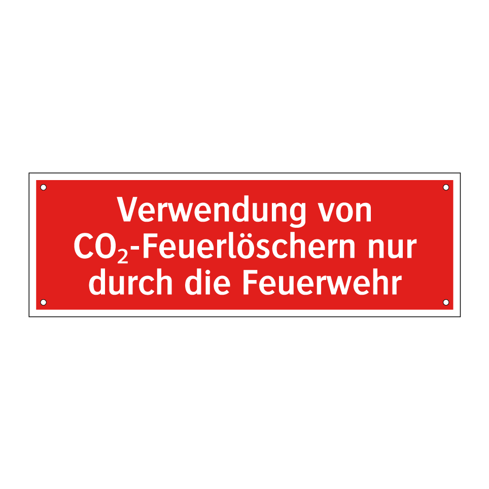 Verwendung von CO₂-Feuerlöschern nur durch die Feuerwehr