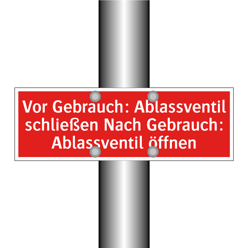 Vor Gebrauch: Ablassventil schließen Nach Gebrauch: Ablassventil öffnen
