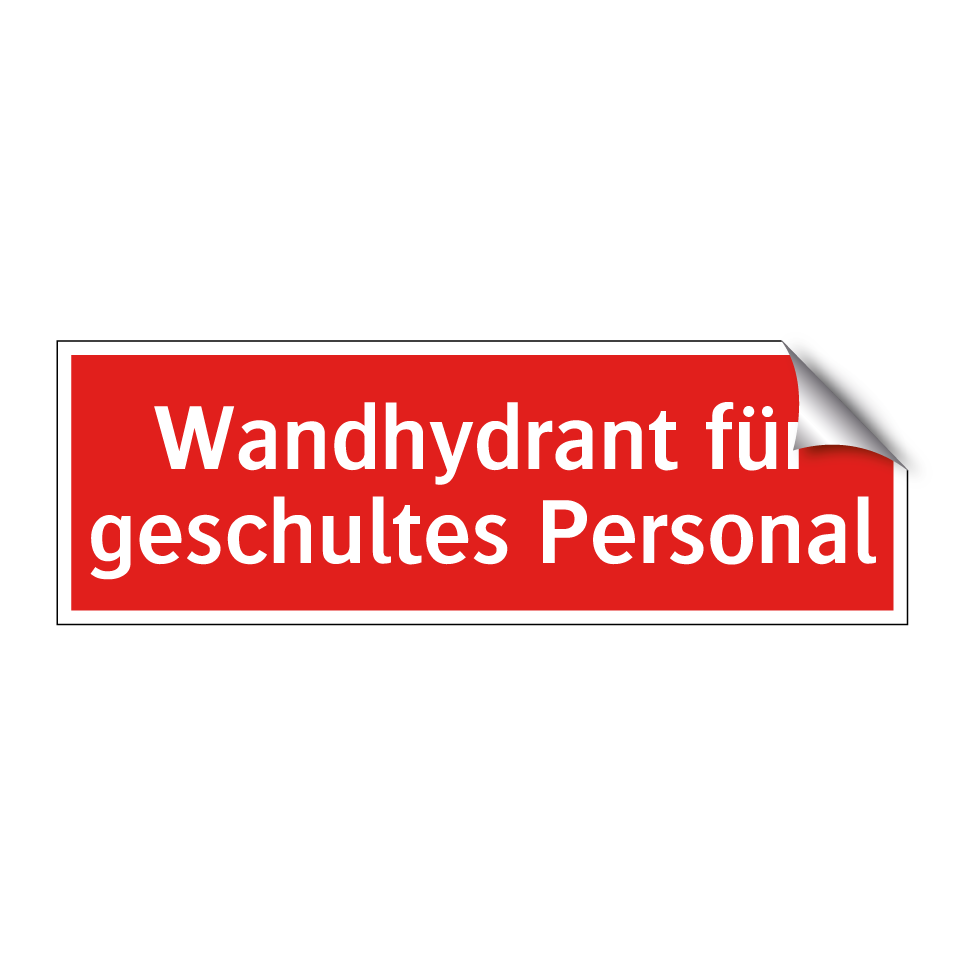 Wandhydrant für geschultes Personal