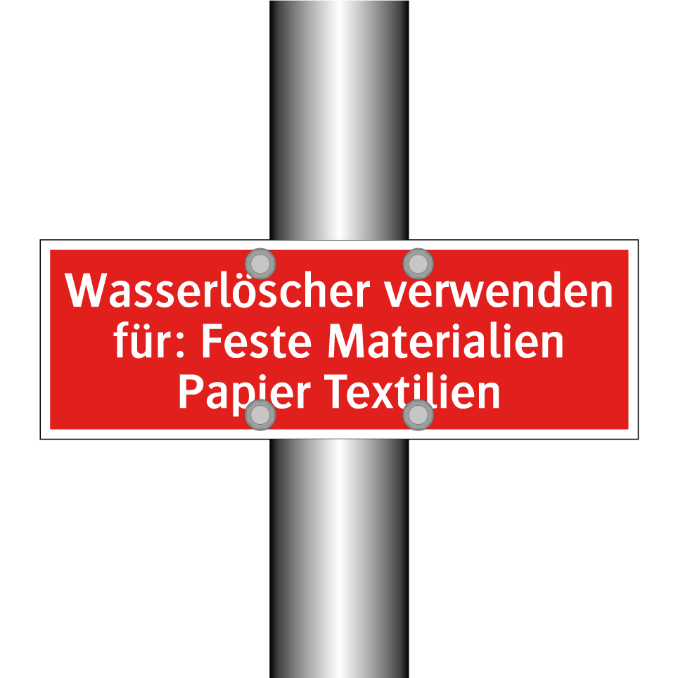 Wasserlöscher verwenden für: Feste Materialien Papier Textilien