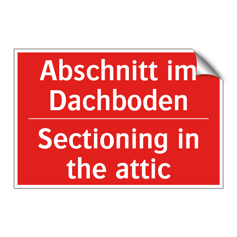 Abschnitt im Dachboden - Sectioning in the attic