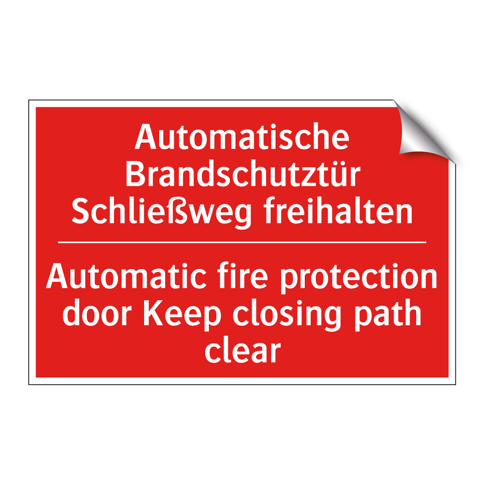 Automatische Brandschutztür Schließweg /.../ - Automatic fire protection door /.../