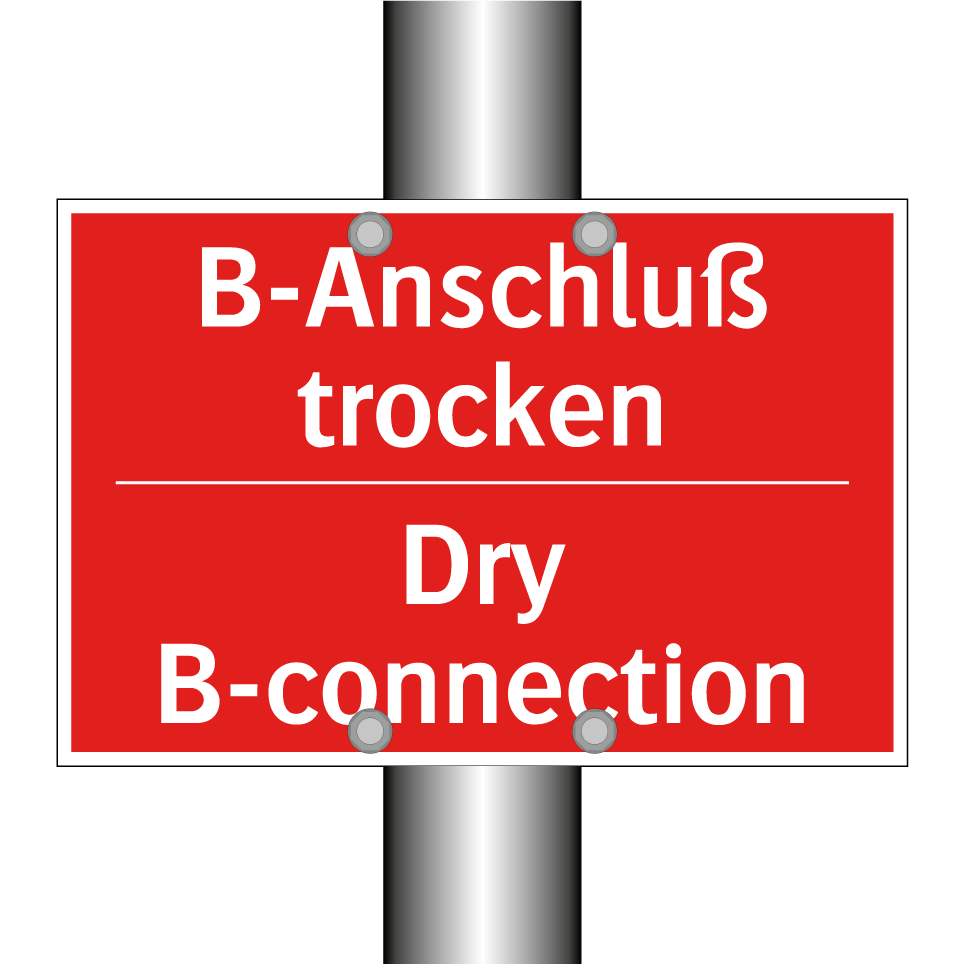 B-Anschluß trocken - Dry B-connection