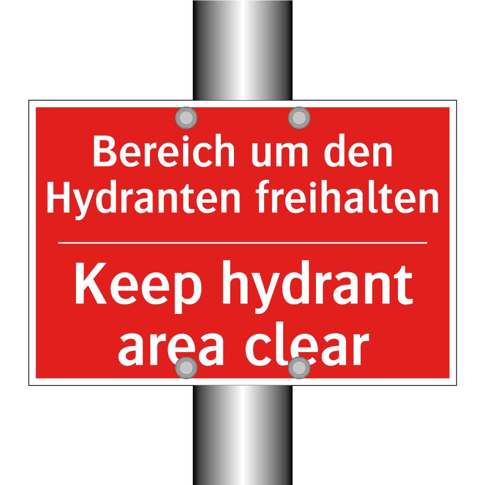 Bereich um den Hydranten freihalten/.../ - Keep hydrant area clear