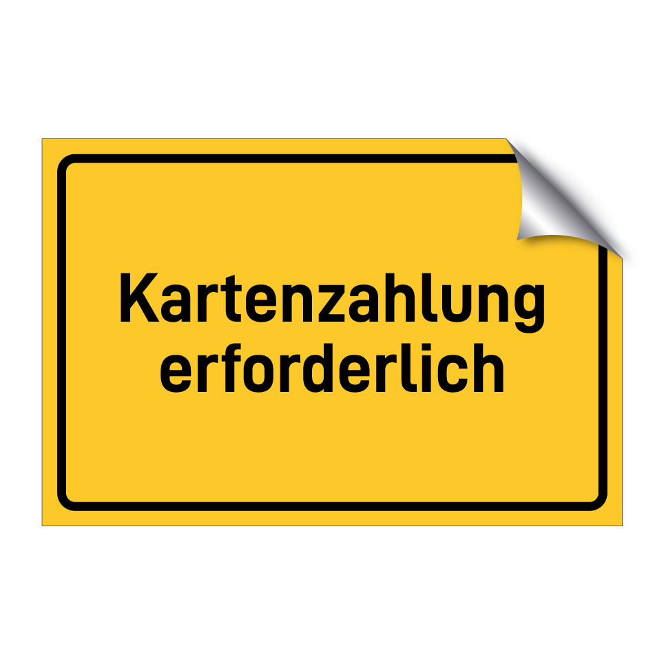 Kartenzahlung erforderlich