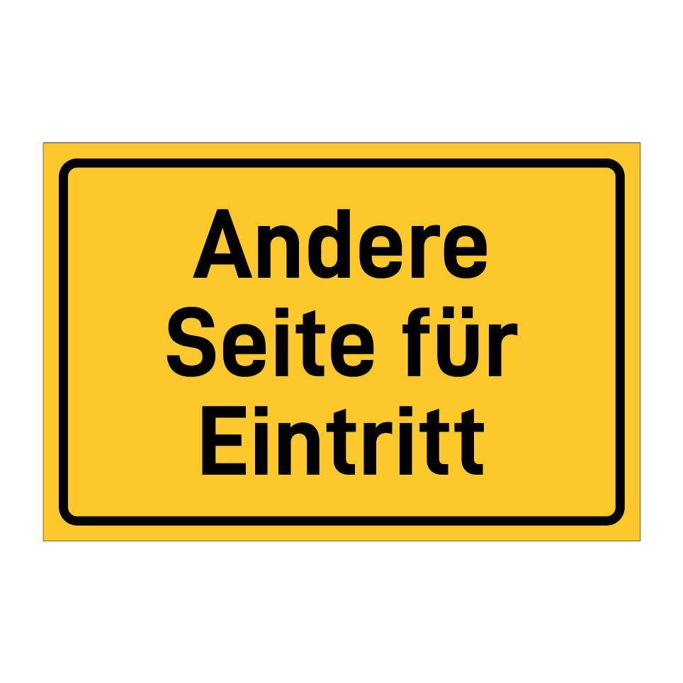 Andere Seite für Eintritt