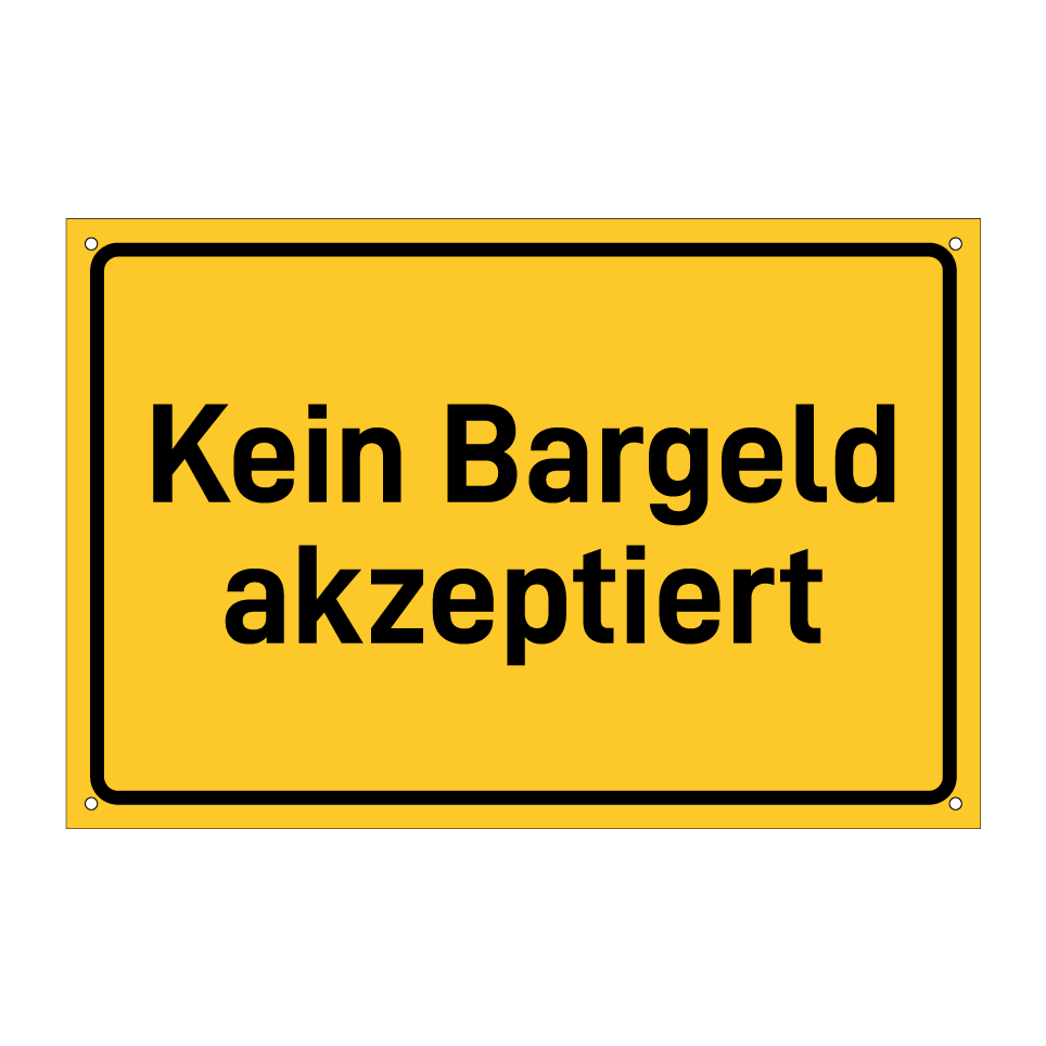Kein Bargeld akzeptiert