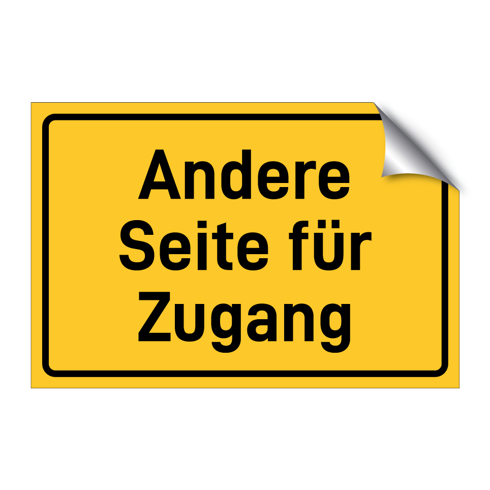 Andere Seite für Zugang