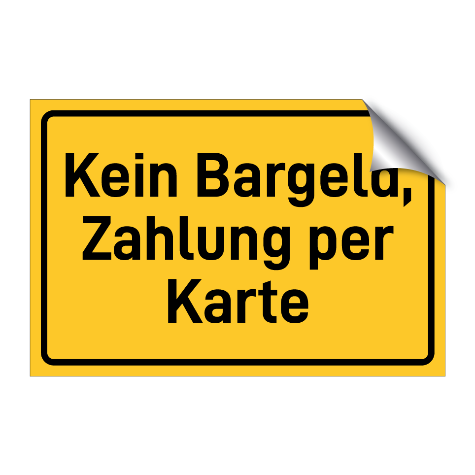 Kein Bargeld, Zahlung per Karte