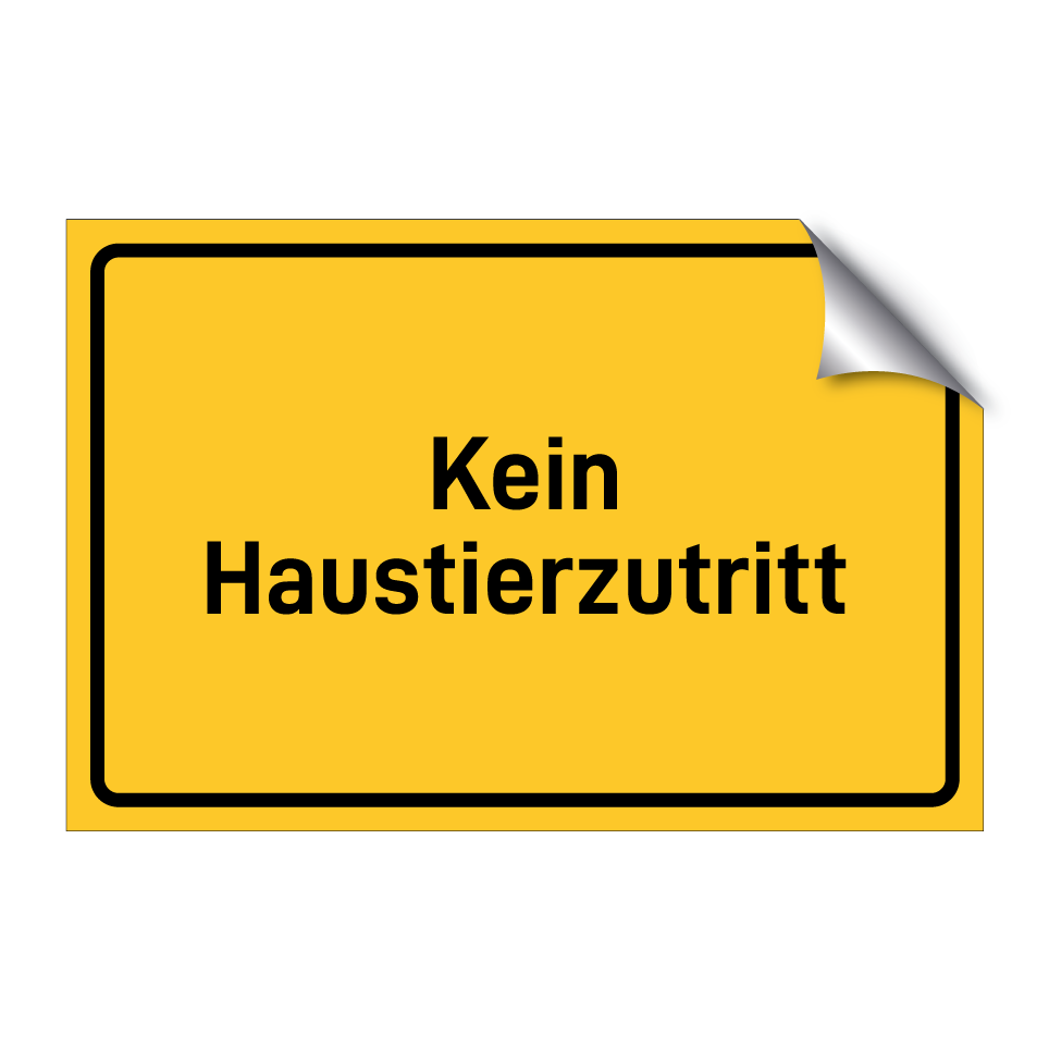 Kein Haustierzutritt