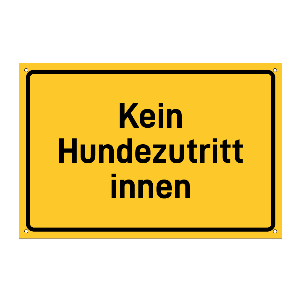 Kein Hundezutritt innen