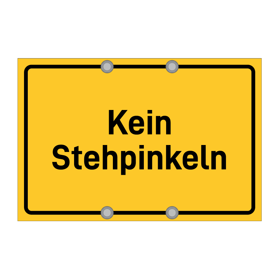 Kein Stehpinkeln