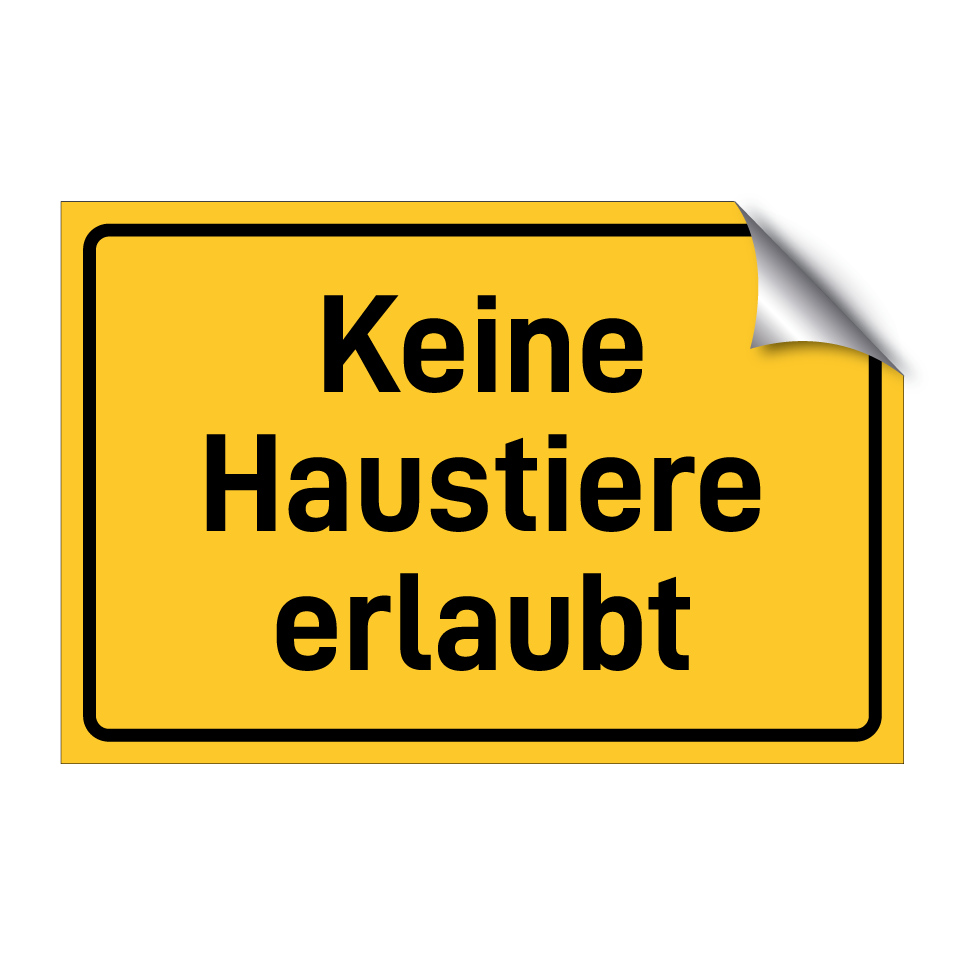 Keine Haustiere erlaubt