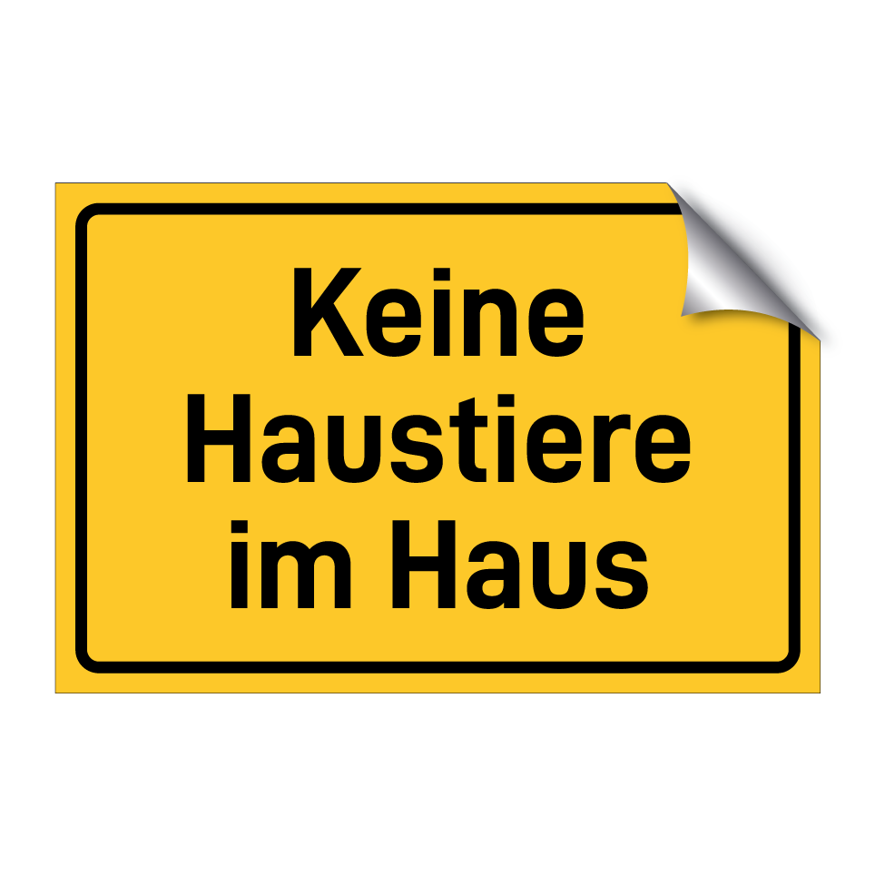 Keine Haustiere im Haus