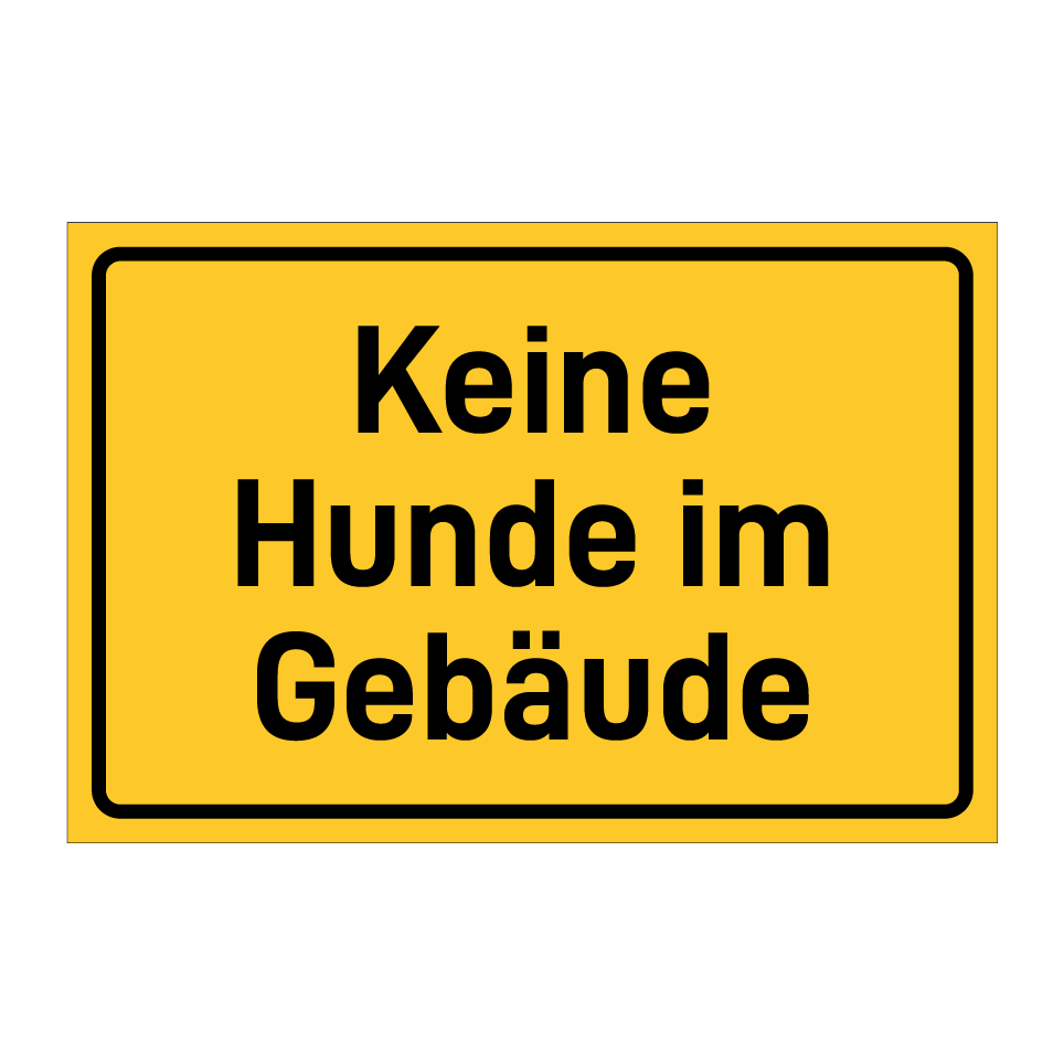 Keine Hunde im Gebäude