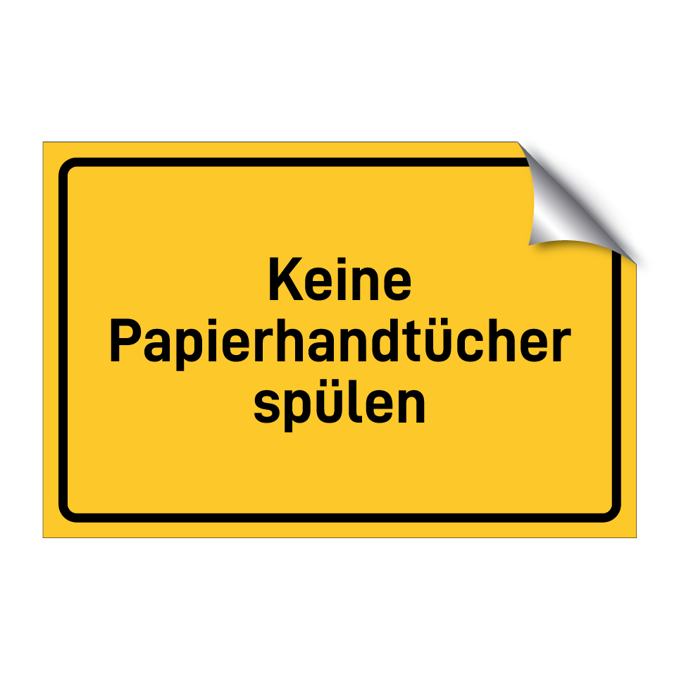 Keine Papierhandtücher spülen