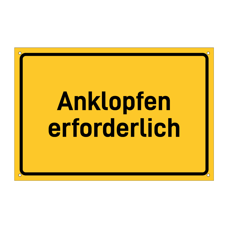 Anklopfen erforderlich