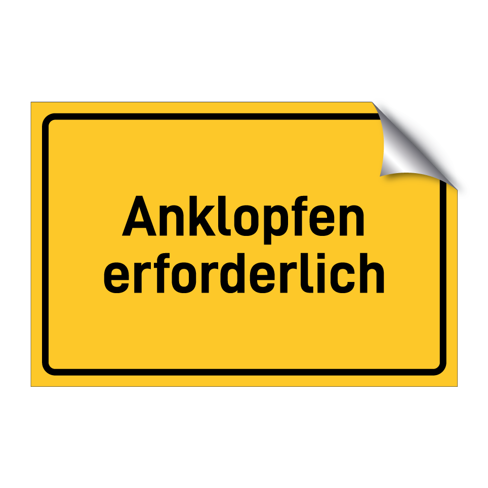Anklopfen erforderlich