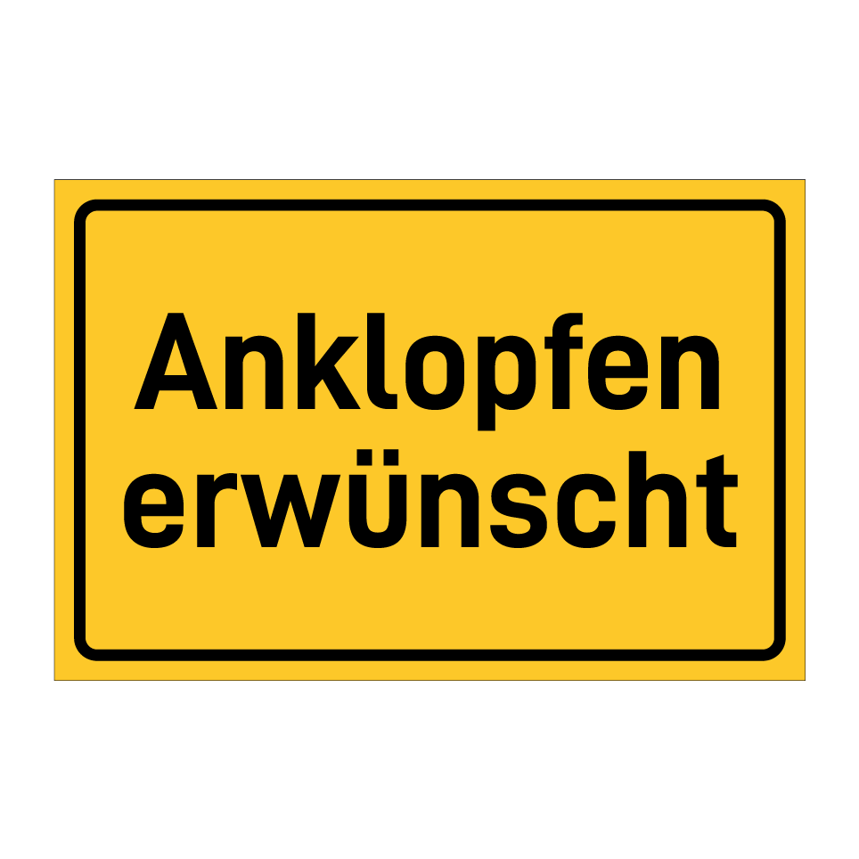 Anklopfen erwünscht