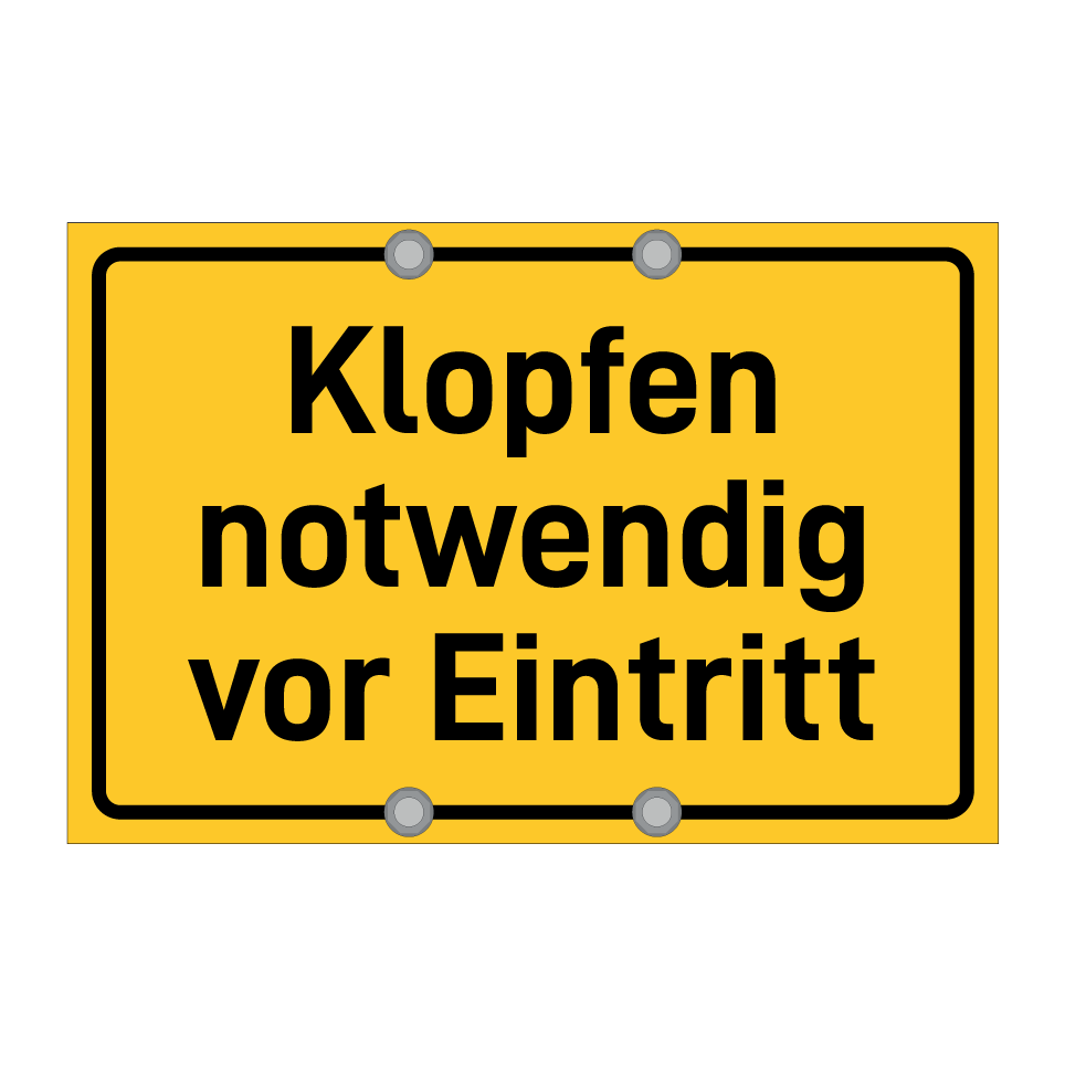Klopfen notwendig vor Eintritt