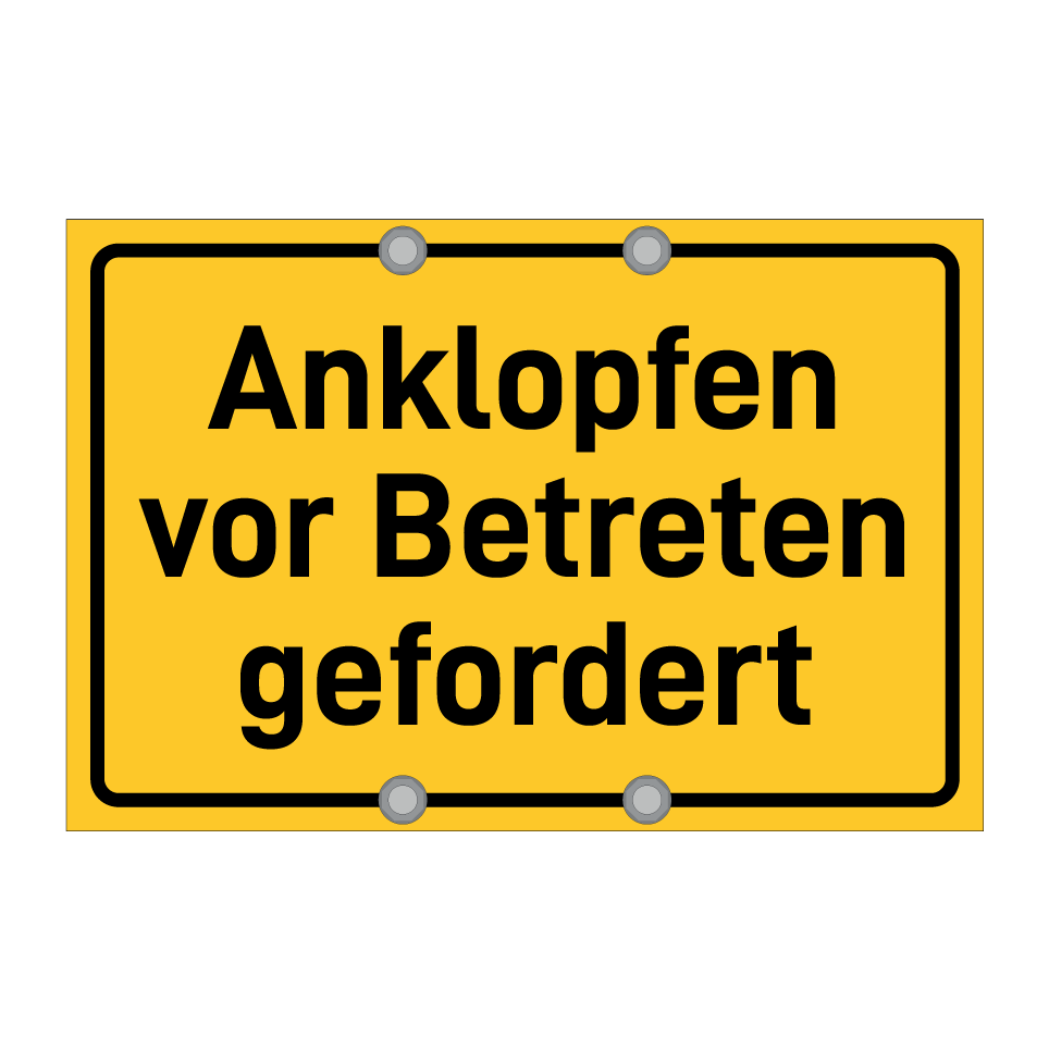 Anklopfen vor Betreten gefordert