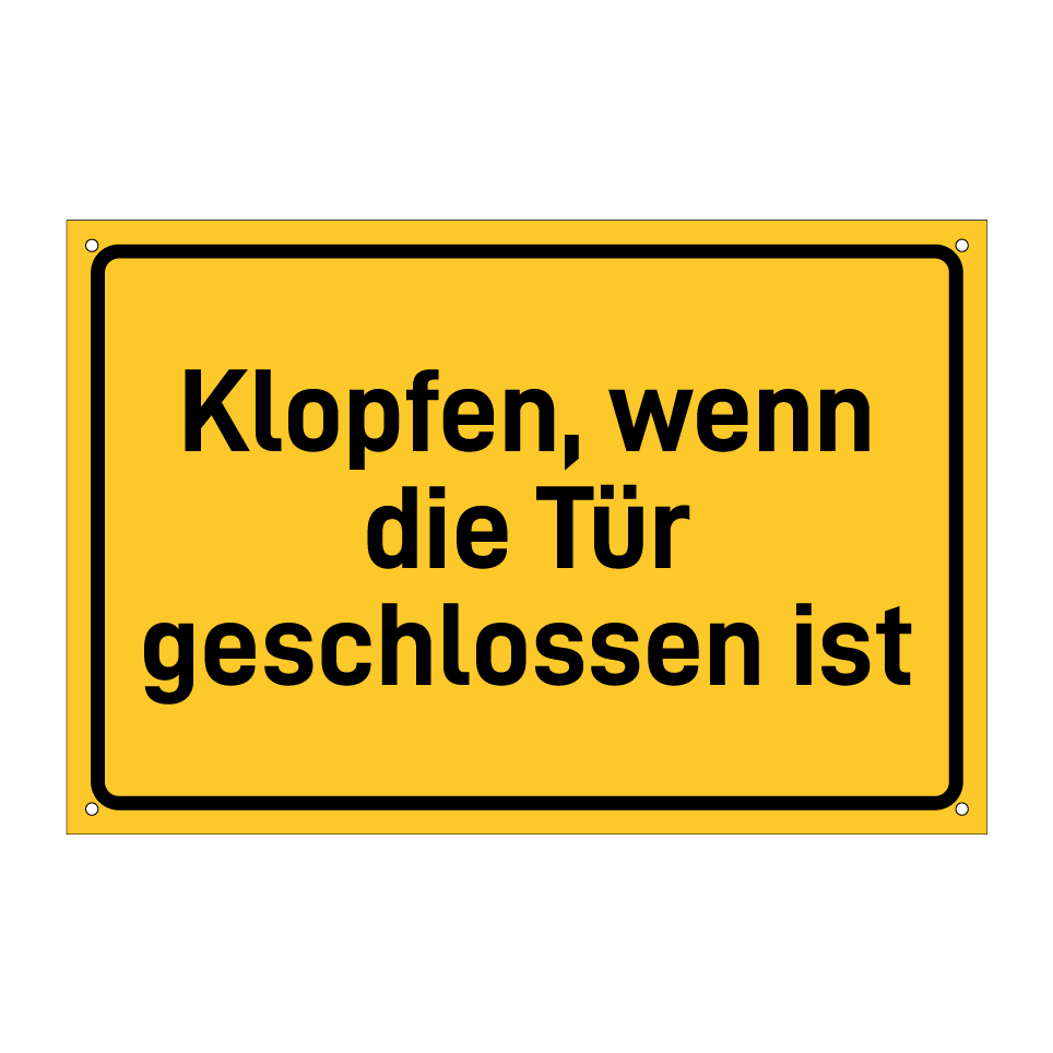Klopfen, wenn die Tür geschlossen ist