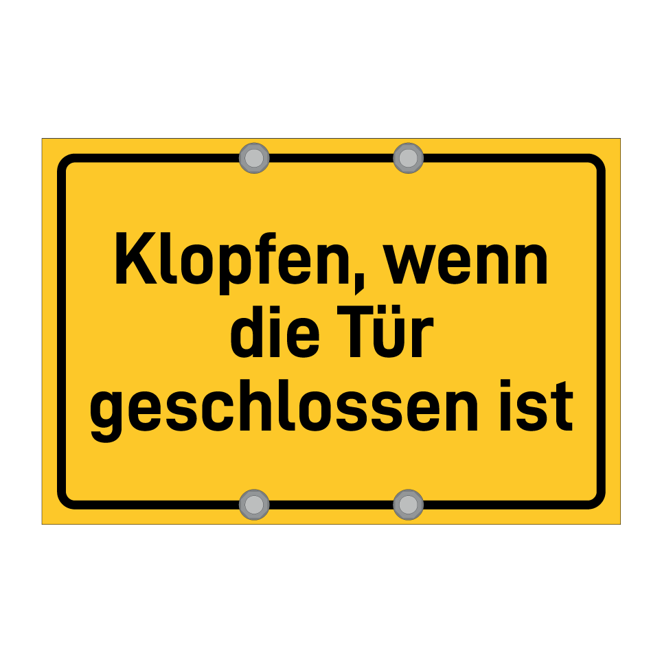 Klopfen, wenn die Tür geschlossen ist