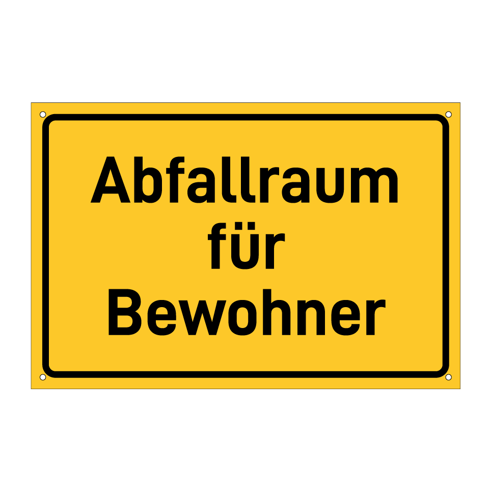 Abfallraum für Bewohner