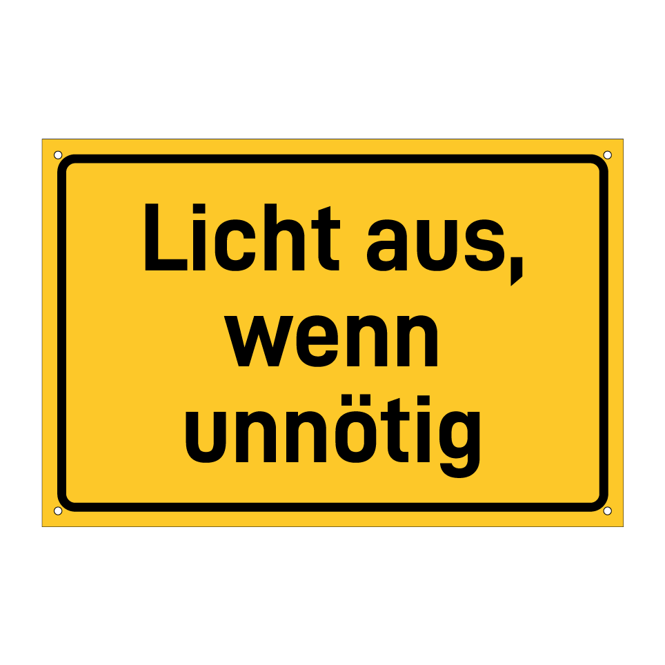 Licht aus, wenn unnötig