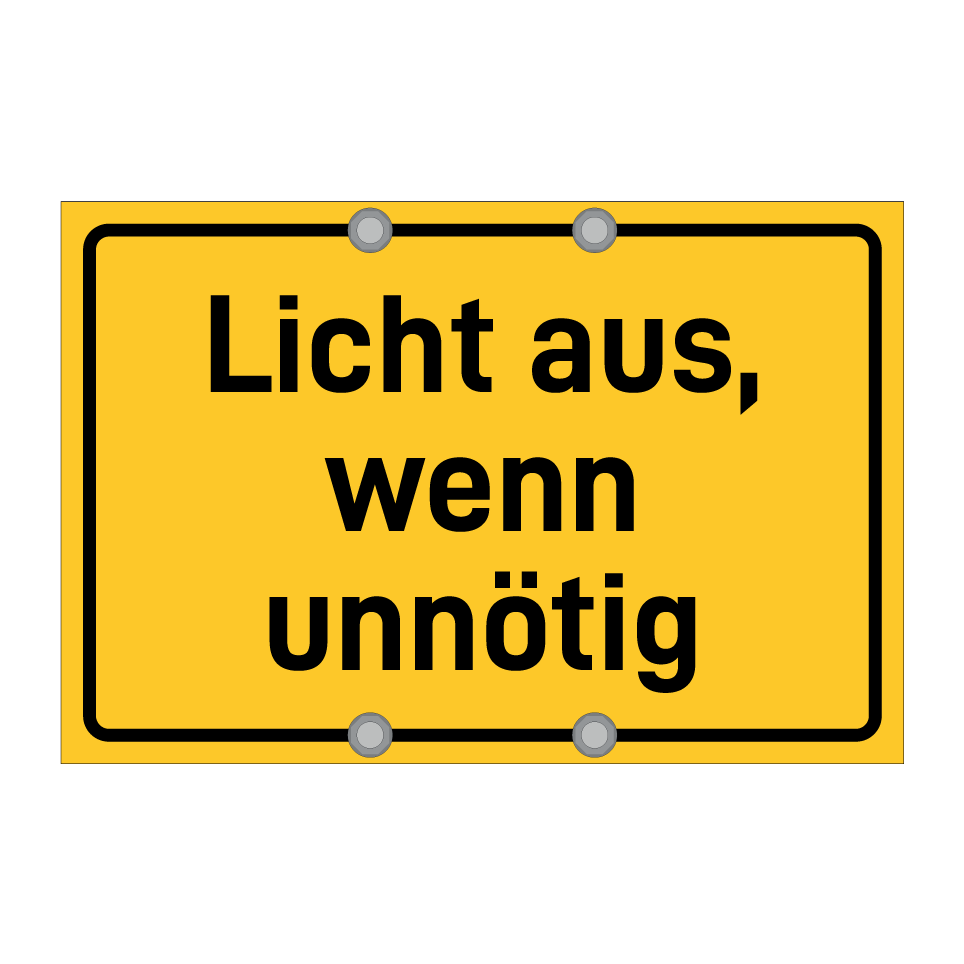 Licht aus, wenn unnötig