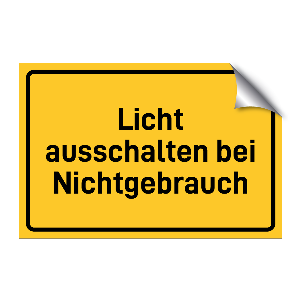 Licht ausschalten bei Nichtgebrauch