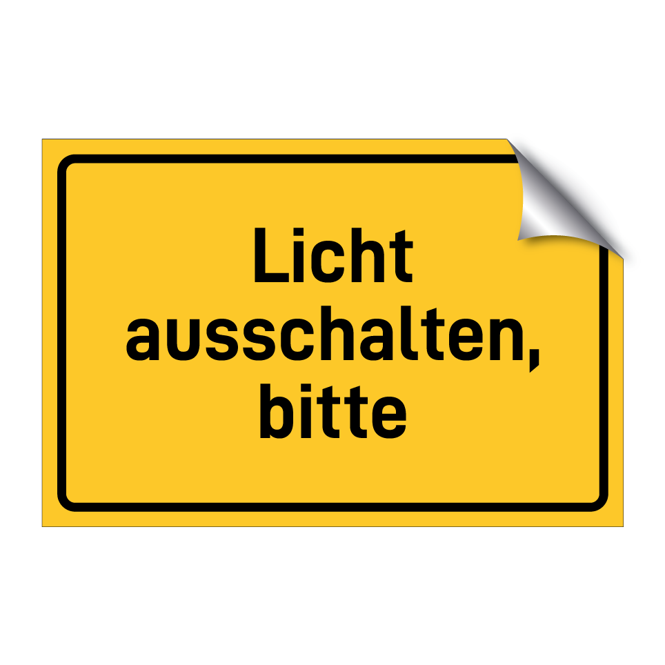 Licht ausschalten, bitte