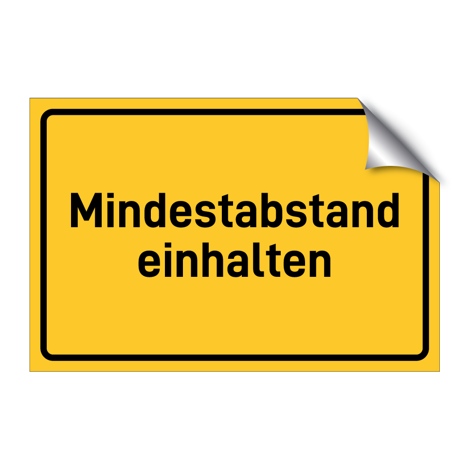 Mindestabstand einhalten